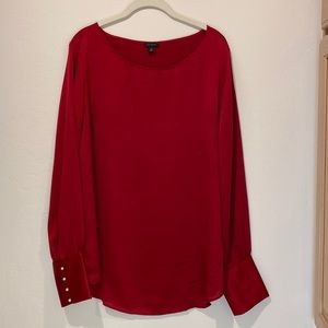 Ann Taylor bright red silky top
